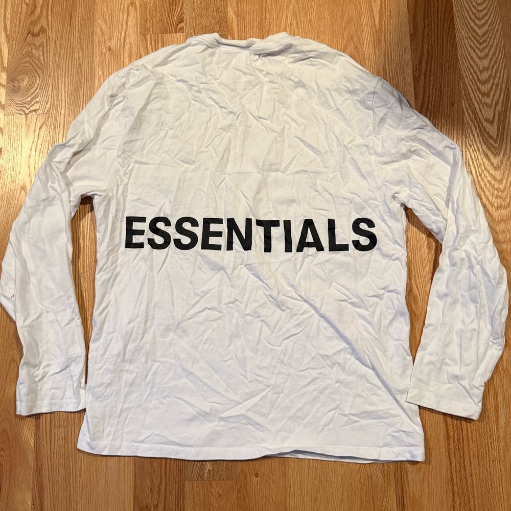 Fear of God Essentials White Long Sleeve Tee